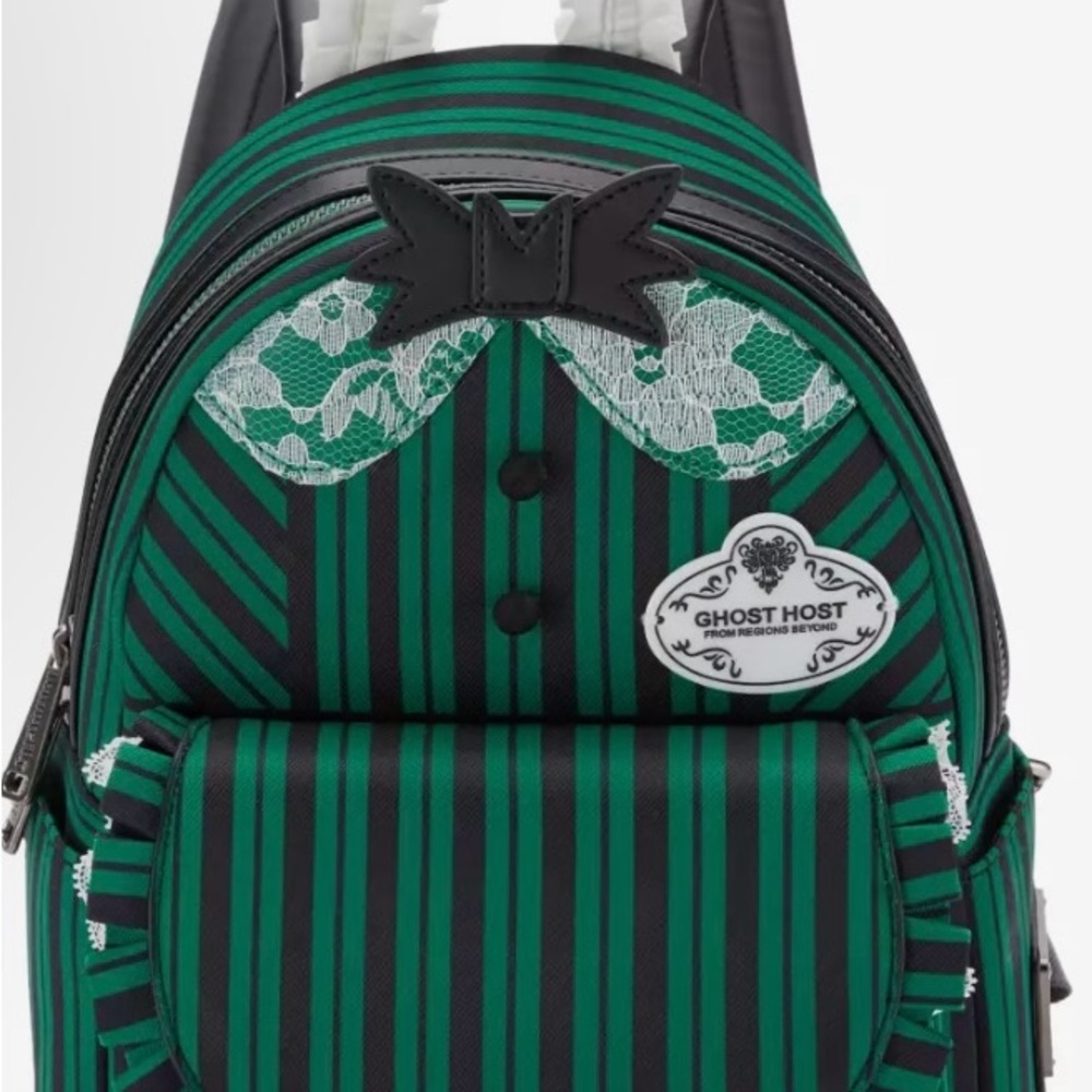 Disney Green and Black Striped Backpack